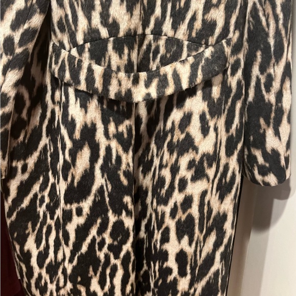 Plush Sophisticated Animal LS Leather/Outerwear Animal Print Coat - Picture 6 of 11